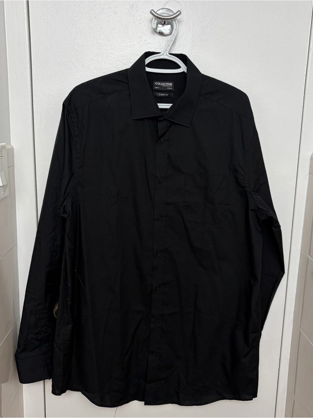 Debenhams The Collection Men’s Black Long Sleeve Dress Shirt 16.5 Classic Fit